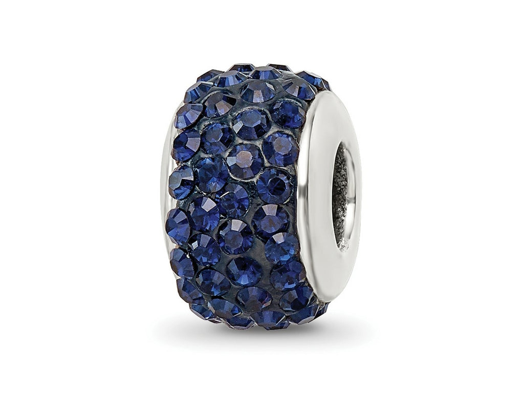 Reflections 925 Sterling Silver Dark Blue/Navy Full Preciosa Crystal Bead 10 x 4 mm