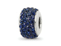 Reflections 925 Sterling Silver Dark Blue/Navy Full Preciosa Crystal Bead 10 x 4 mm