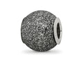 Reflections 925 Sterling Silver Grey Laser Cut Bead 10 x 10 mm