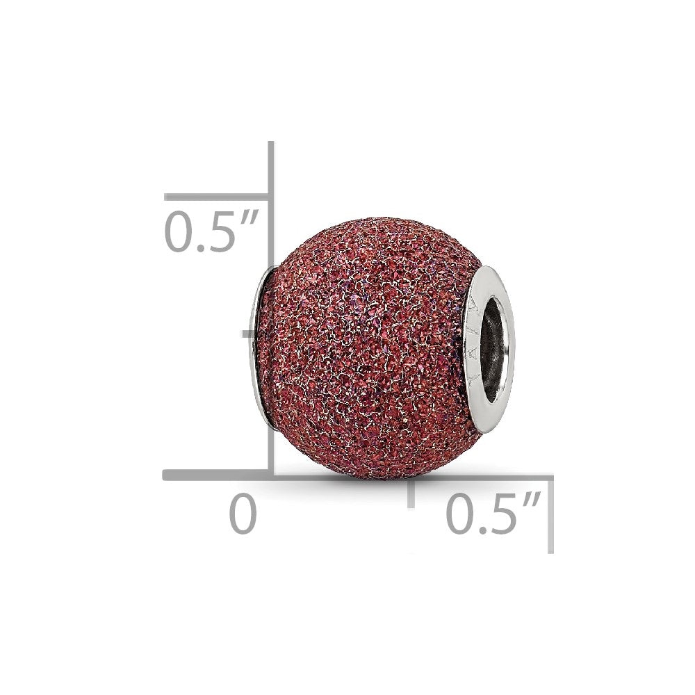 Reflections 925 Sterling Silver Purple Laser Cut Bead 10 x 10 mm