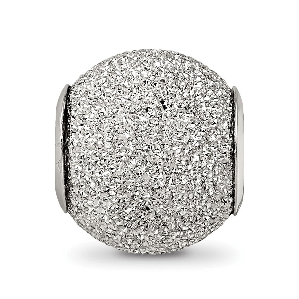Reflections 925 Sterling Silver Light Grey Laser Cut Bead 10 x 10 mm