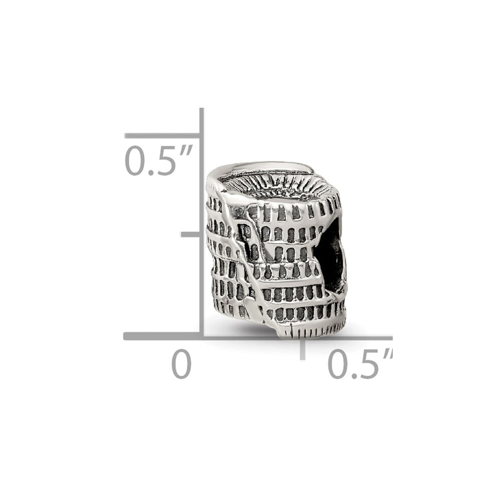 Reflections 925 Sterling Silver Colosseum Bead 8 x 8 mm
