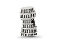 Reflections 925 Sterling Silver Leaning Tower of Pisa Bead 11 x 6 mm