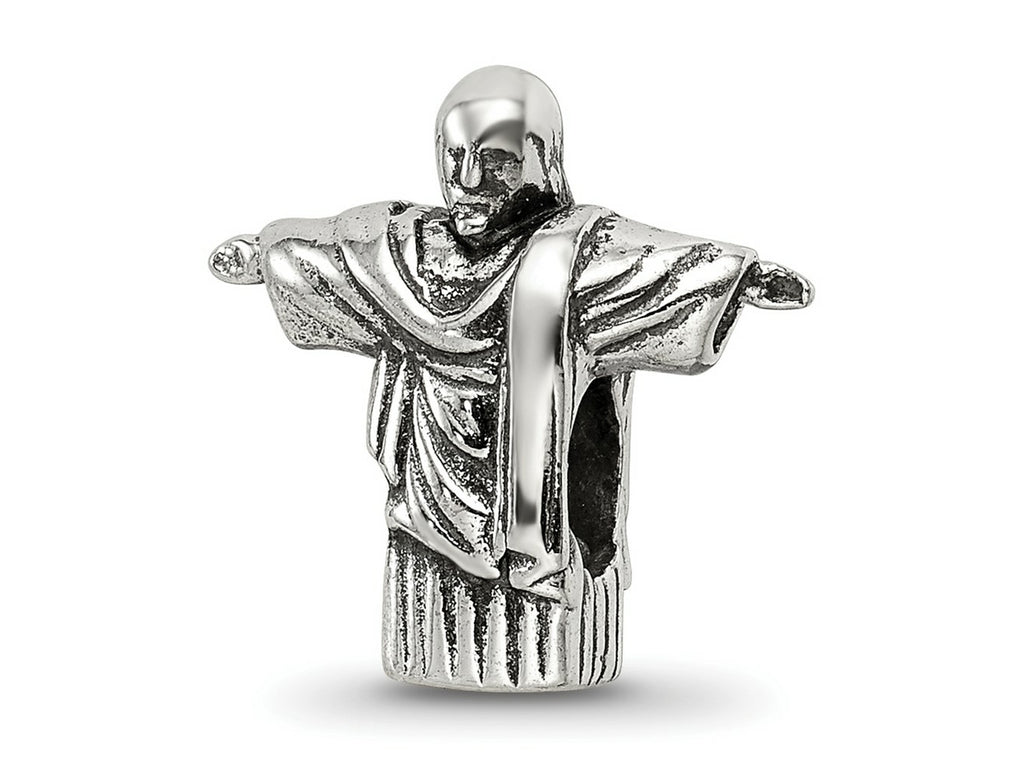 Reflections 925 Sterling Silver Christ the Redeemer Bead 13 x 14 mm