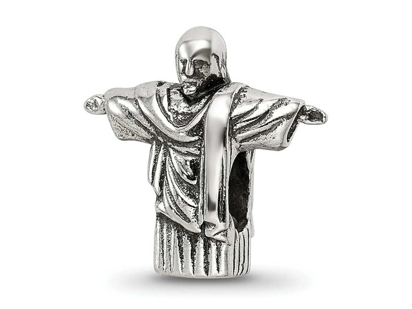 Reflections 925 Sterling Silver Christ the Redeemer Bead 13 x 14 mm