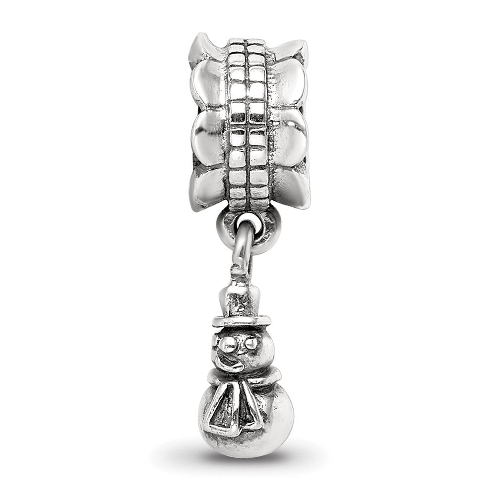 Reflections 925 Sterling Silver Snowman Dangle Bead 17 x 5 mm