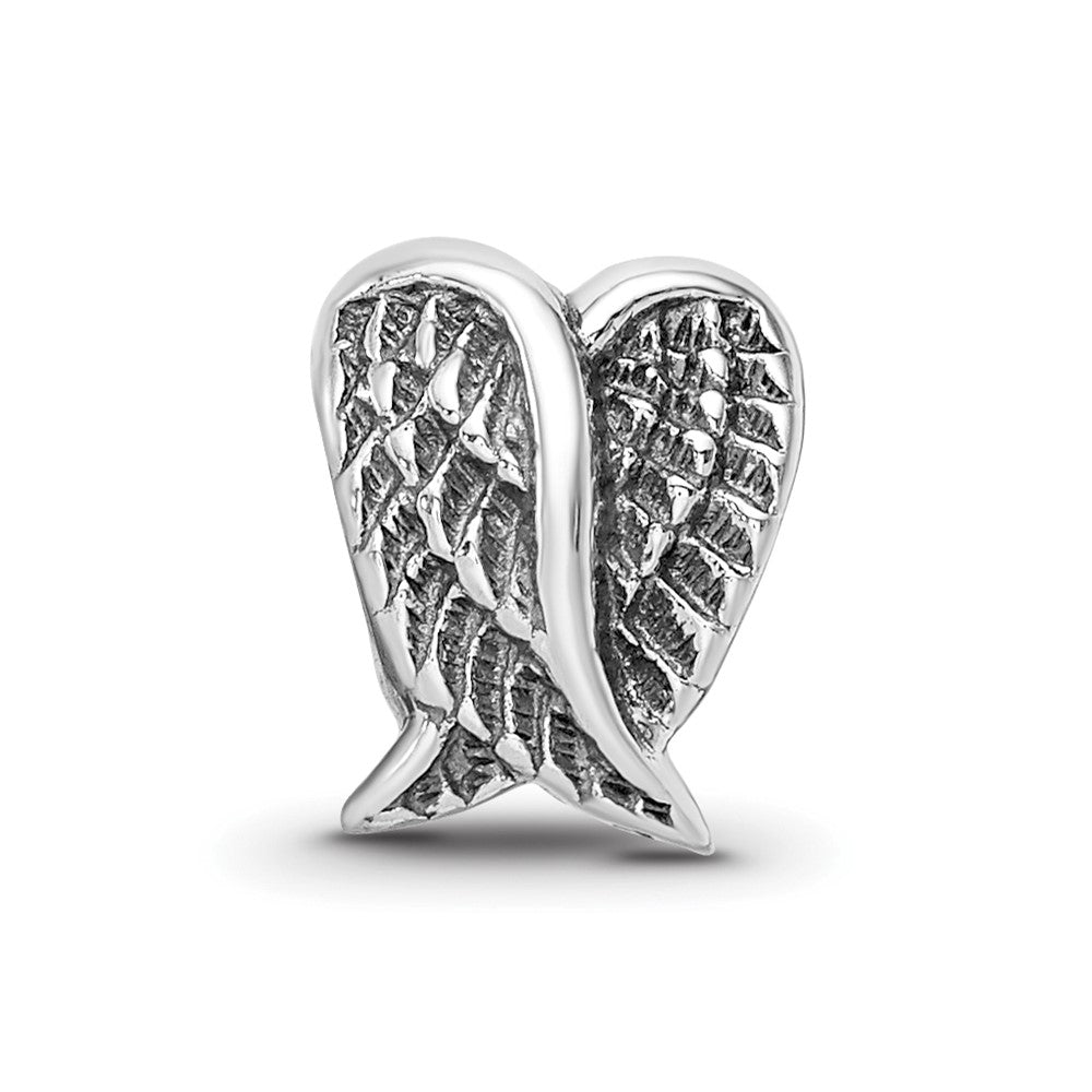 Reflections 925 Sterling Silver Heart Shaped Wings Bead 9 x 7 mm