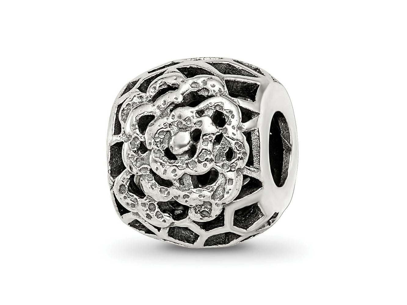 Reflections 925 Sterling Silver Flower Bali Bead 10 x 8 mm