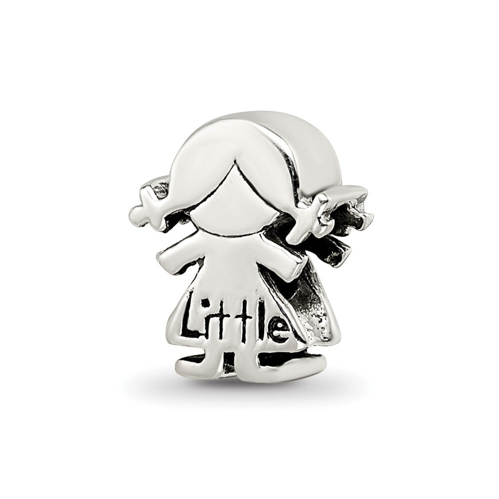 Reflections 925 Sterling Silver Little Sister Girl Bead 9 x 7 mm