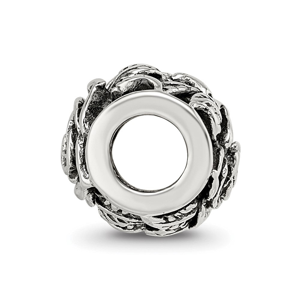 Reflections 925 Sterling Silver Rose Bali Bead 9 x 7 mm
