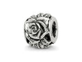 Reflections 925 Sterling Silver Rose Bali Bead 9 x 7 mm