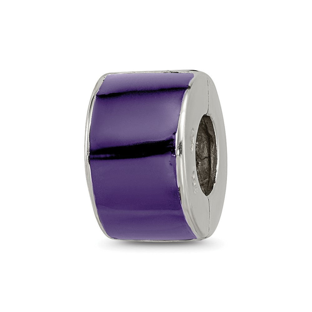 Reflections 925 Sterling Silver Purple Preciosa Crystal Bead 9 x 5 mm