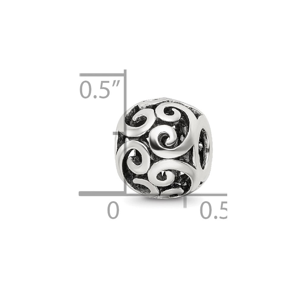 Reflections 925 Sterling Silver Bali Bead 10 x 8 mm