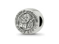 Reflections 925 Sterling Silver Saint John Pray For Us Bead 9 x 9 mm