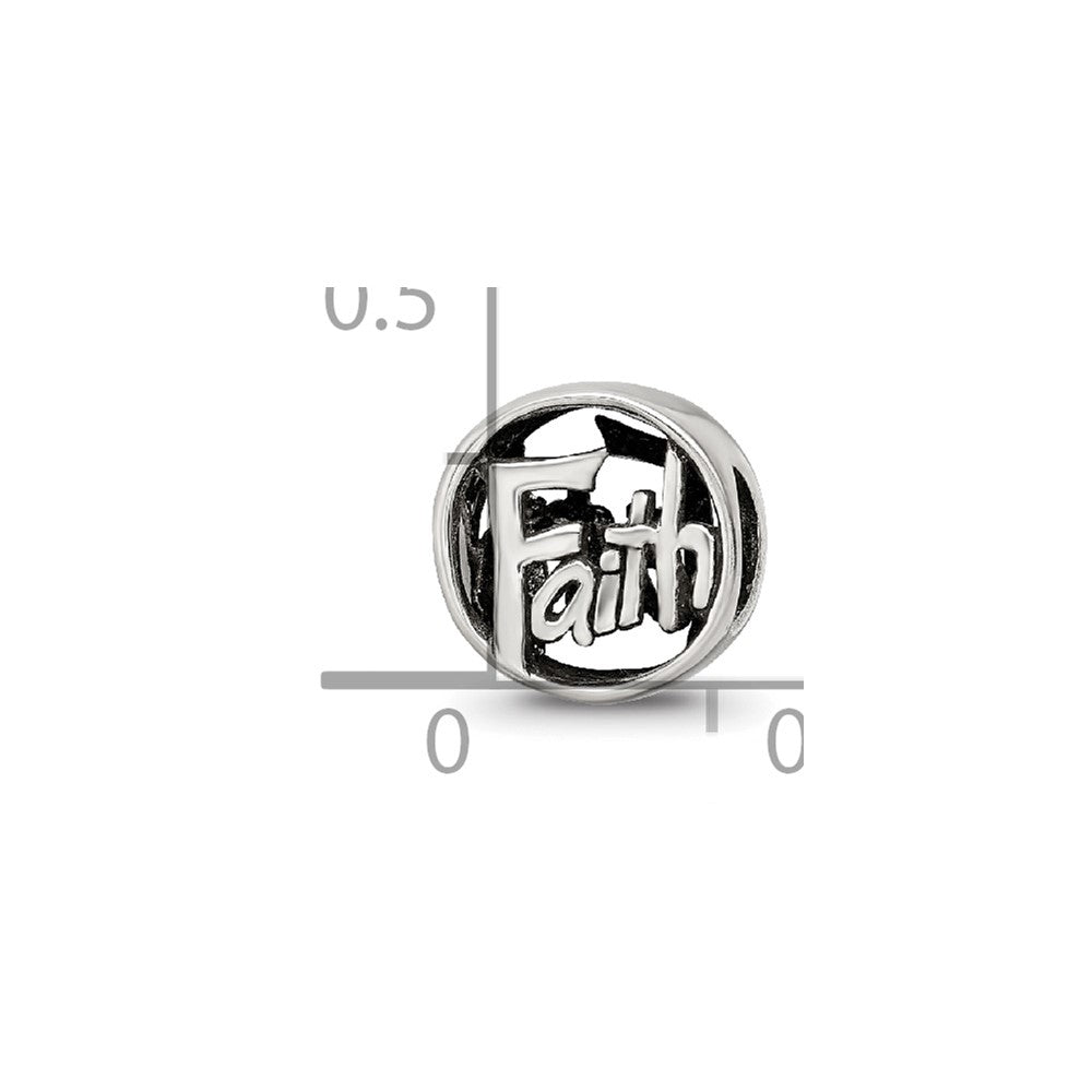 Reflections 925 Sterling Silver Faith Bead 8 x 8 mm