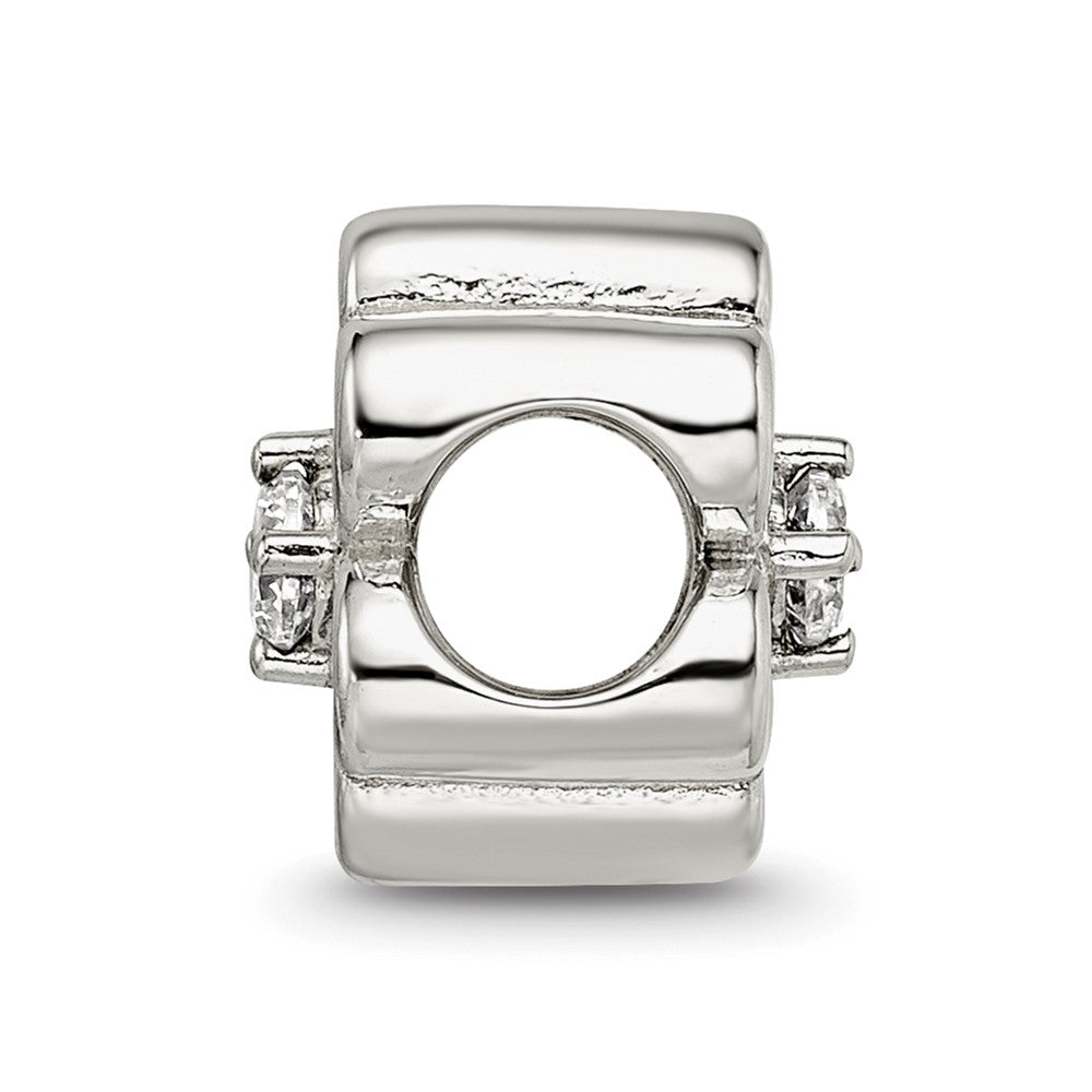 Reflections 925 Sterling Silver Four Leaf Clover with CZ Bead 10 x 10 mm