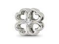 Reflections 925 Sterling Silver Four Leaf Clover with CZ Bead 10 x 10 mm