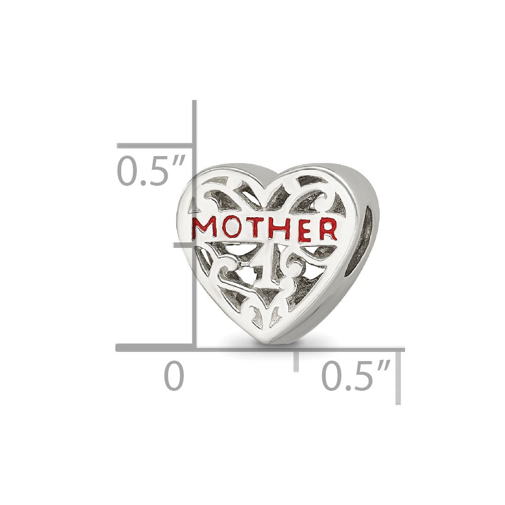Reflections 925 Sterling Silver Enameled Mother Bead 10 x 10 mm