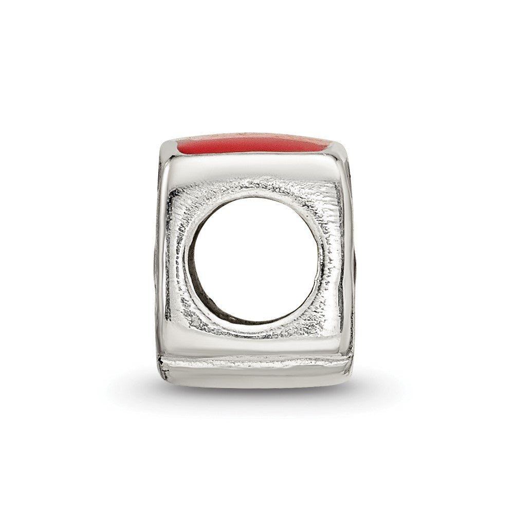 Reflections 925 Sterling Silver Enamel London Double Decker Bus Bead 7 x 9 mm