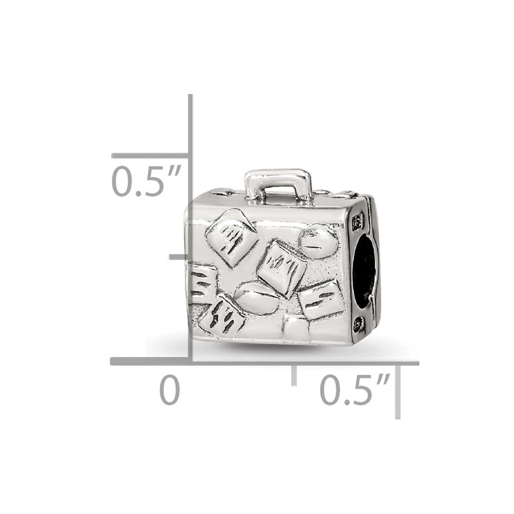 Reflections 925 Sterling Silver Suitcase Bead 10 x 10 mm