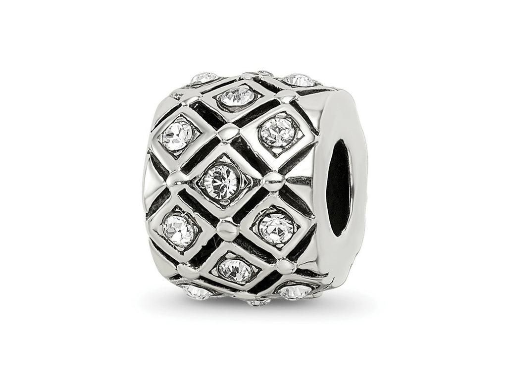 Reflections 925 Sterling Silver April Preciosa Crystal Bead 10 x 8 mm