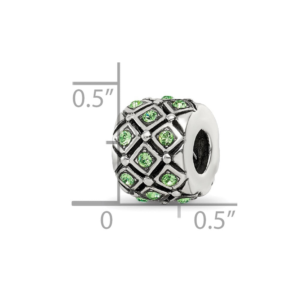 Reflections 925 Sterling Silver August Preciosa Crystal Bead 10 x 8 mm