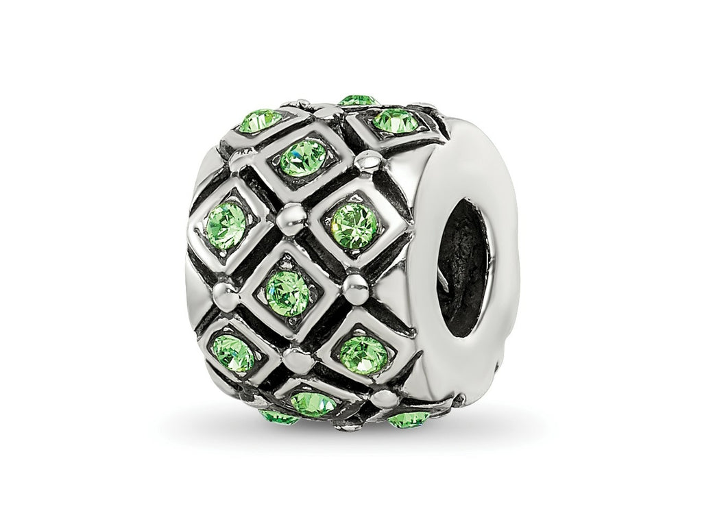 Reflections 925 Sterling Silver August Preciosa Crystal Bead 10 x 8 mm