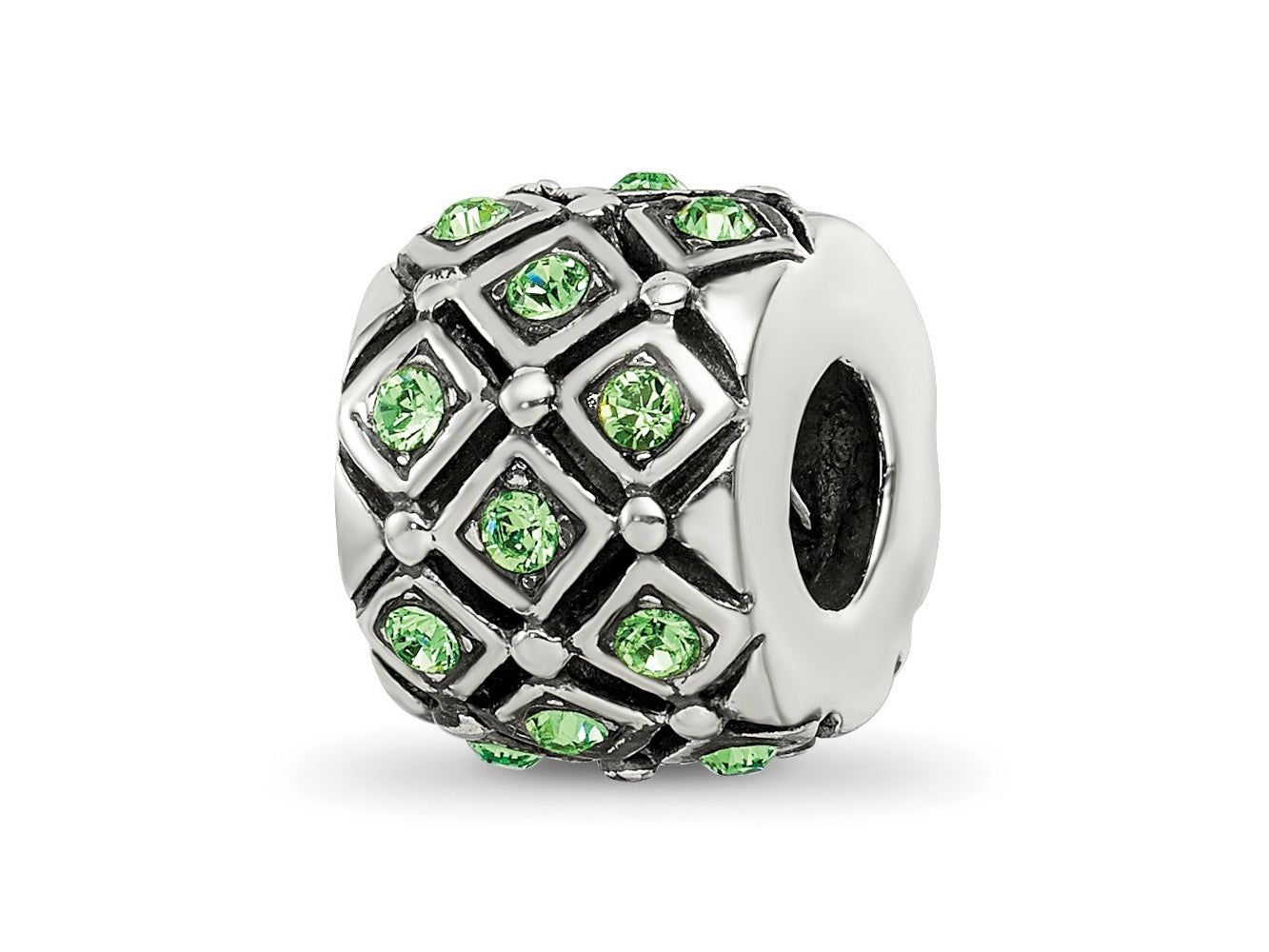 Reflections 925 Sterling Silver August Preciosa Crystal Bead 10 x 8 mm