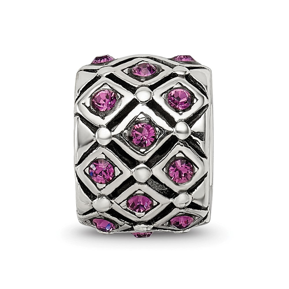 Reflections 925 Sterling Silver February Preciosa Crystal Bead 10 x 8 mm