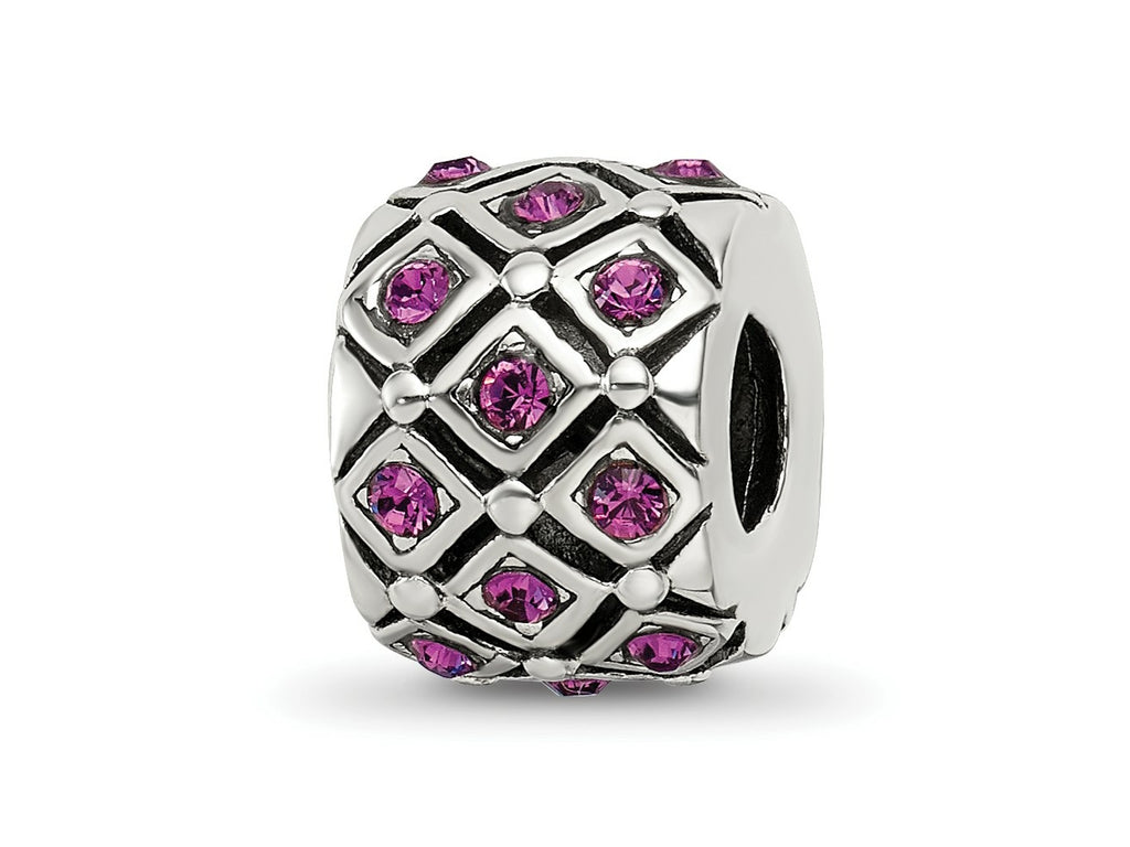 Reflections 925 Sterling Silver February Preciosa Crystal Bead 10 x 8 mm