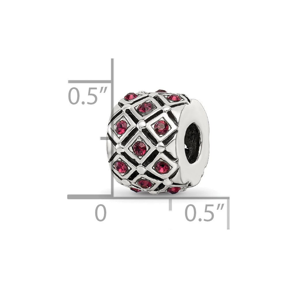 Reflections 925 Sterling Silver January Preciosa Crystal Bead 10 x 8 mm