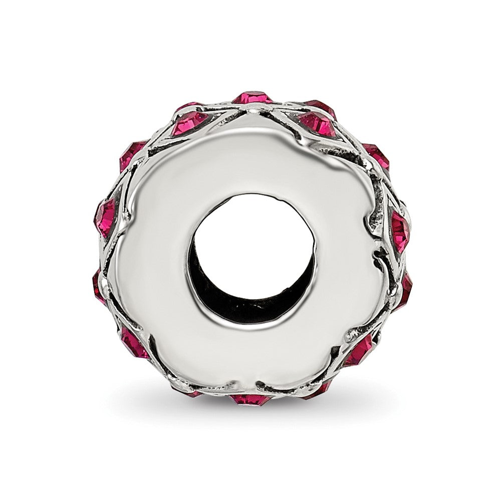 Reflections 925 Sterling Silver July Preciosa Crystal Bead 10 x 8 mm