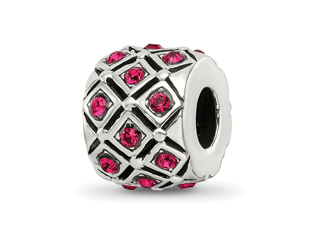 Reflections 925 Sterling Silver July Preciosa Crystal Bead 10 x 8 mm