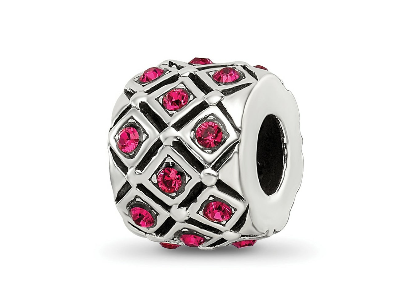 Reflections 925 Sterling Silver July Preciosa Crystal Bead 10 x 8 mm