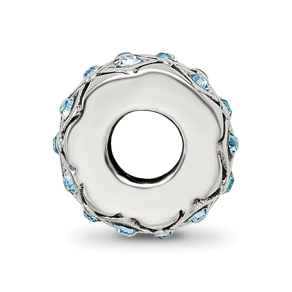 Reflections 925 Sterling Silver March Preciosa Crystal Bead 10 x 8 mm