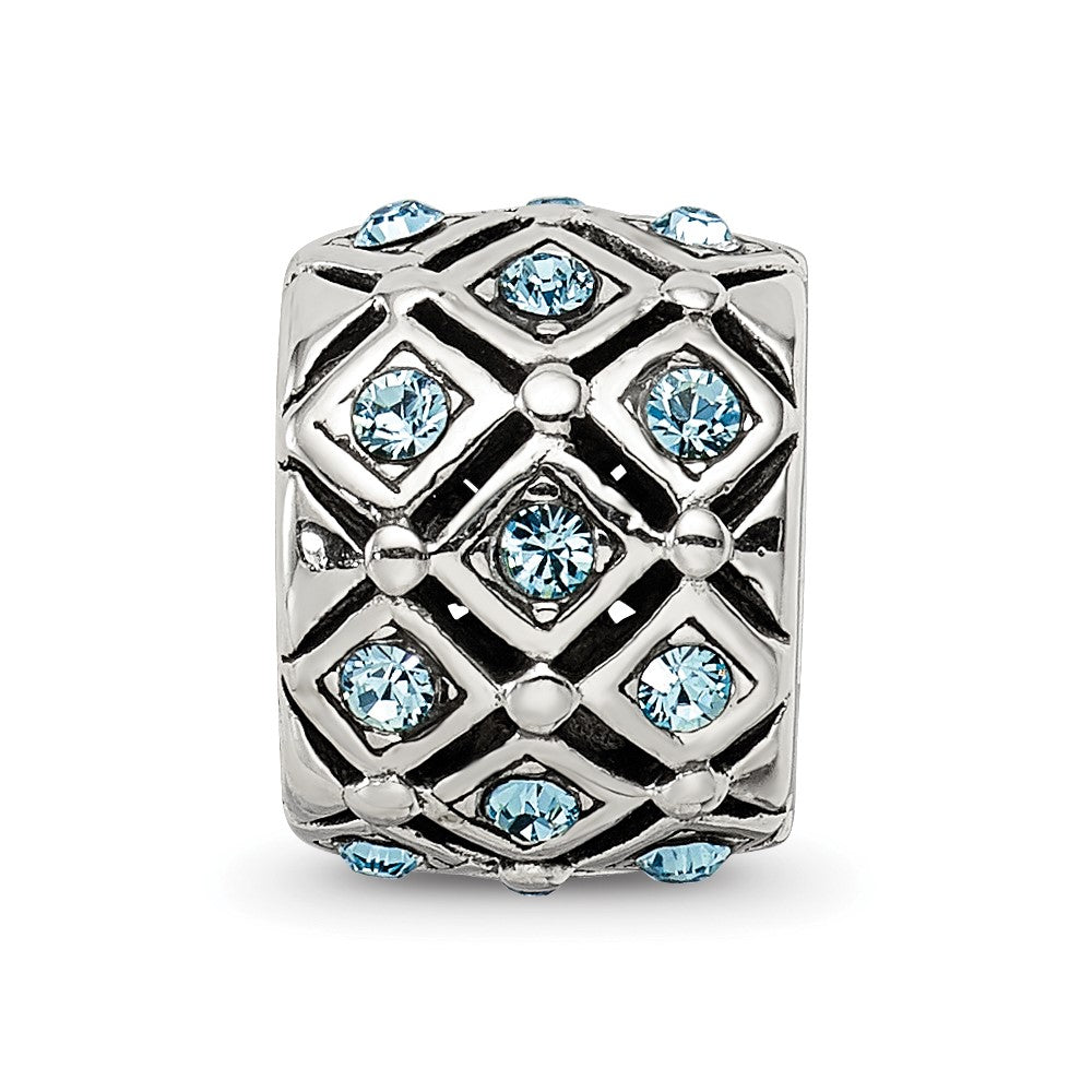 Reflections 925 Sterling Silver March Preciosa Crystal Bead 10 x 8 mm