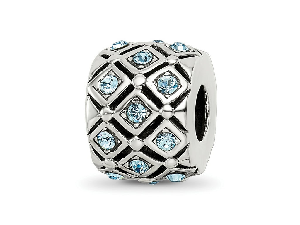 Reflections 925 Sterling Silver March Preciosa Crystal Bead 10 x 8 mm