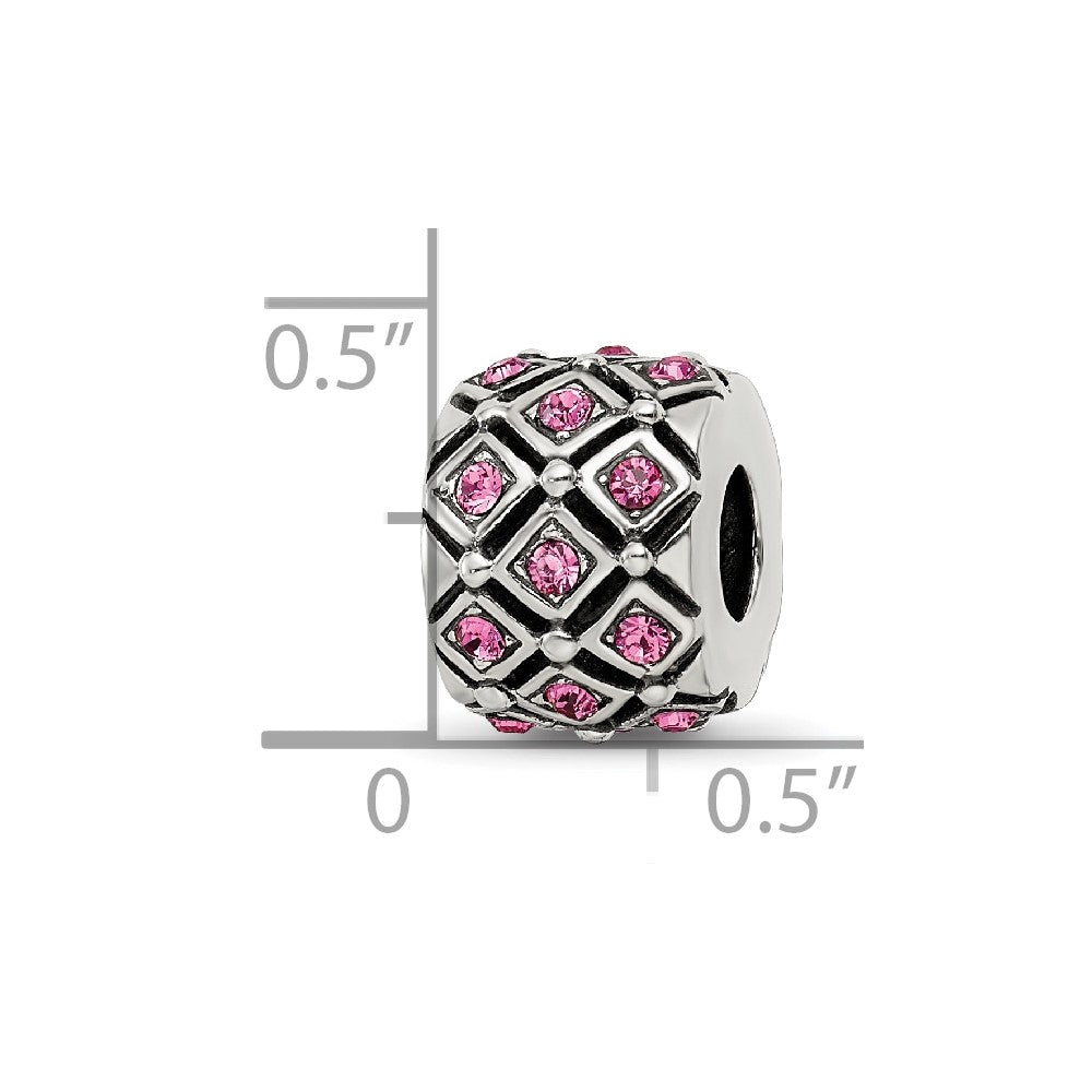 Reflections 925 Sterling Silver October Preciosa Crystal Bead 10 x 8 mm