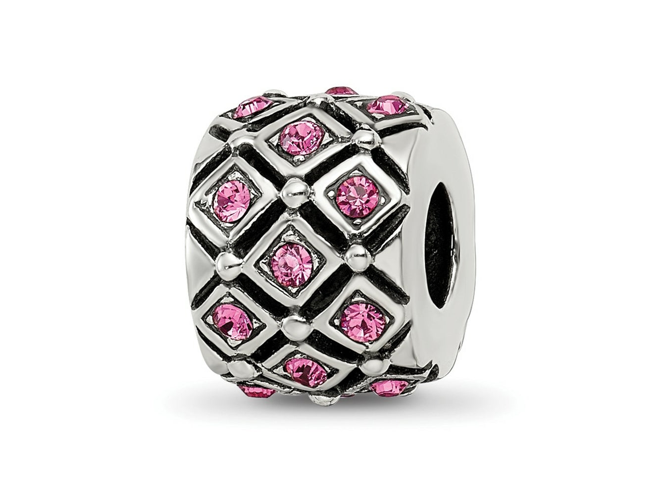 Reflections 925 Sterling Silver October Preciosa Crystal Bead 10 x 8 mm