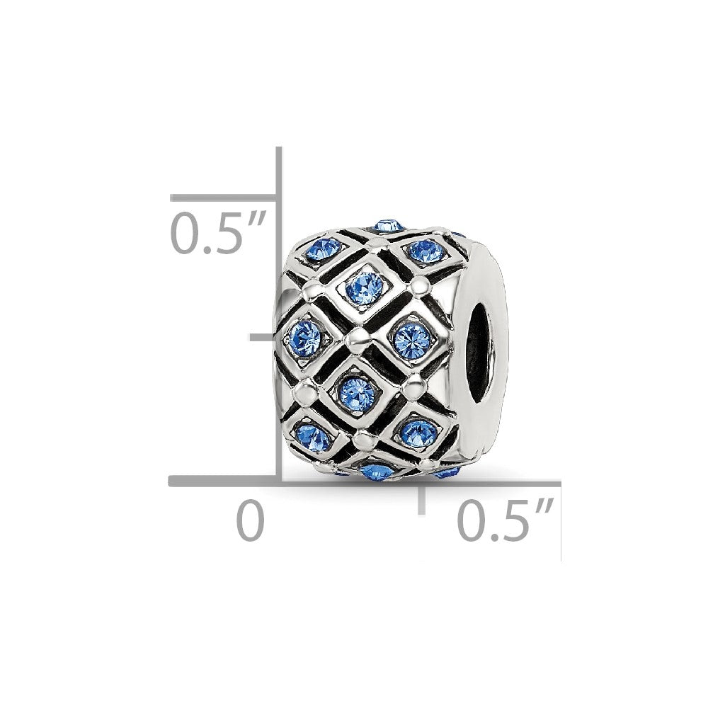 Reflections 925 Sterling Silver September Preciosa Crystal Bead 10 x 8 mm