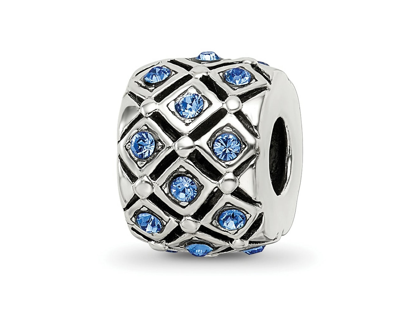 Reflections 925 Sterling Silver September Preciosa Crystal Bead 10 x 8 mm