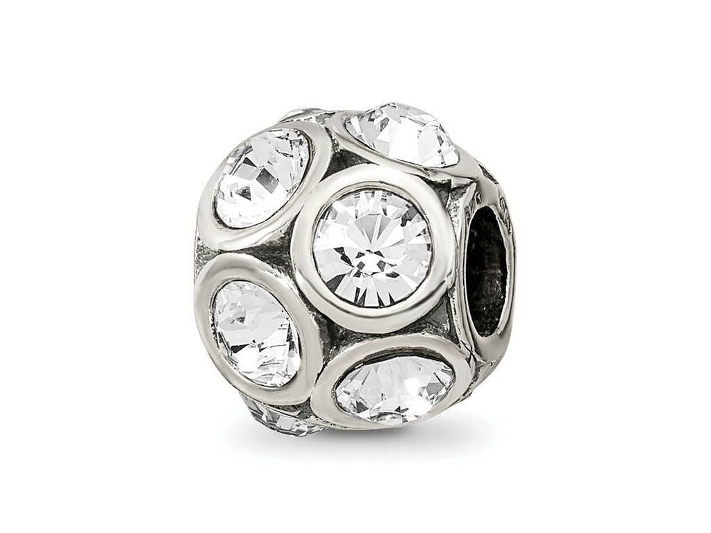 Reflections 925 Sterling Silver April Preciosa Crystal Bead 10 x 9 mm
