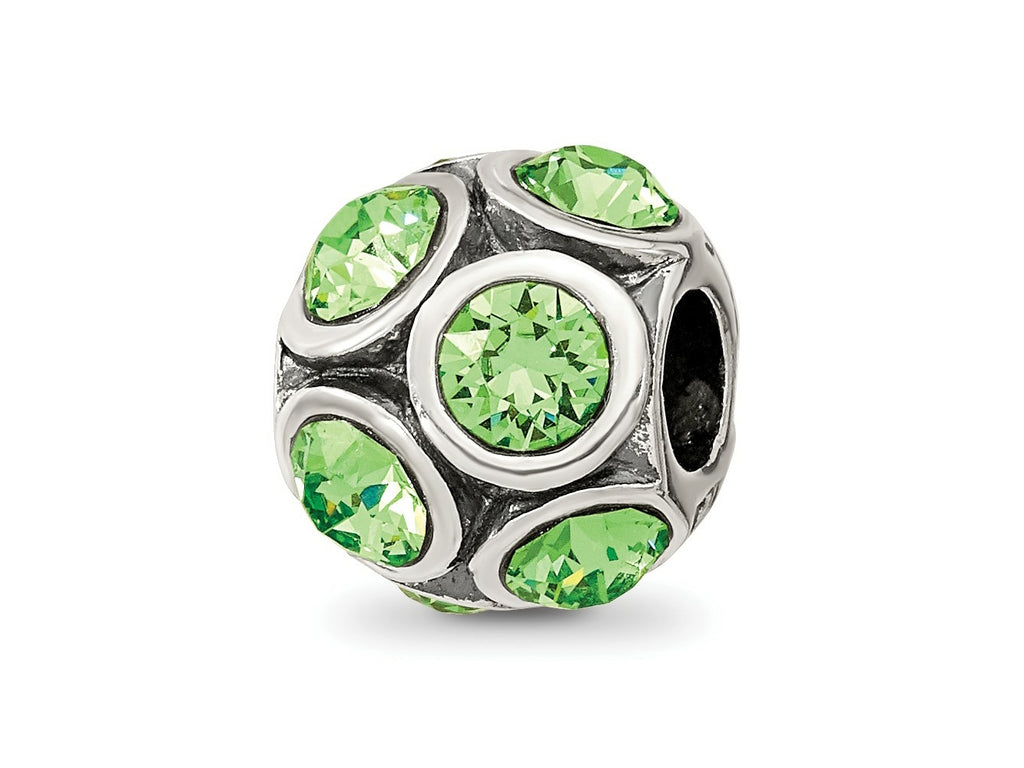 Reflections 925 Sterling Silver August Preciosa Crystal Bead 10 x 9 mm