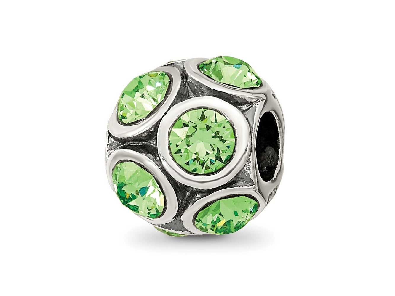 Reflections 925 Sterling Silver August Preciosa Crystal Bead 10 x 9 mm