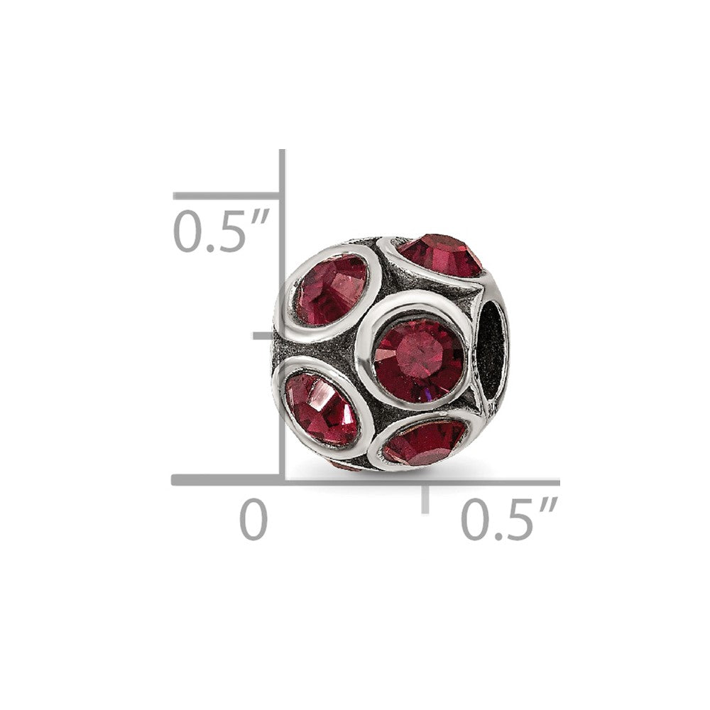 Reflections 925 Sterling Silver January Preciosa Crystal Bead 10 x 9 mm