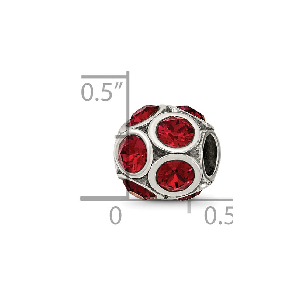 Reflections 925 Sterling Silver July Preciosa Crystal Bead 10 x 9 mm
