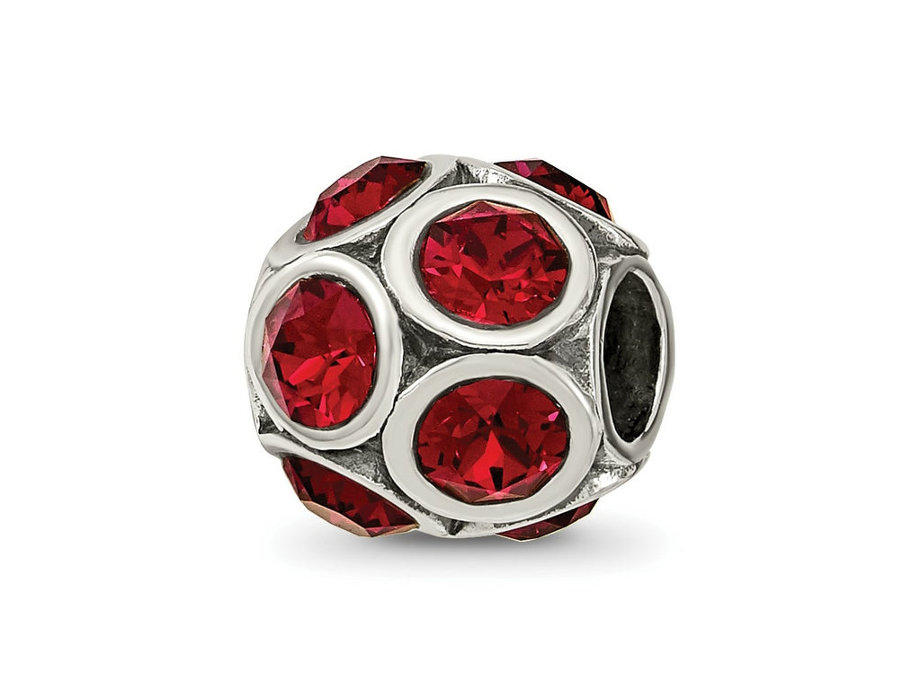Reflections 925 Sterling Silver July Preciosa Crystal Bead 10 x 9 mm