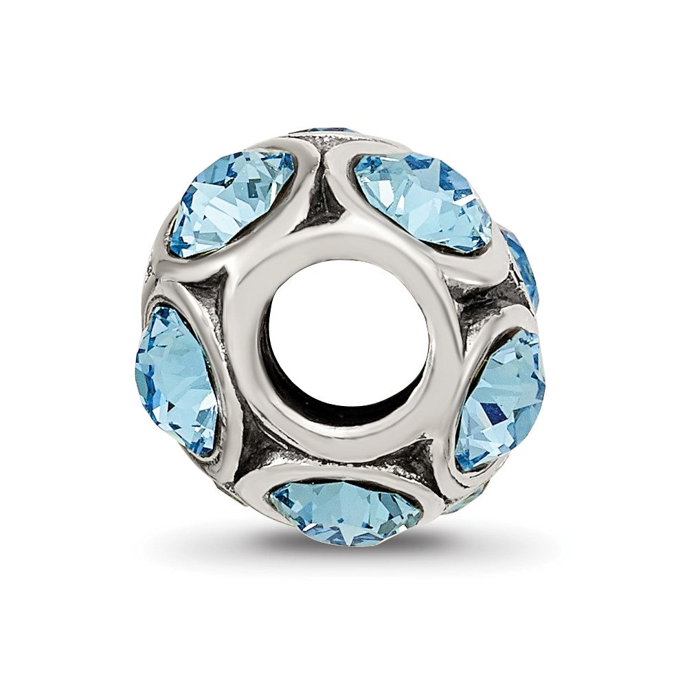 Reflections 925 Sterling Silver March Preciosa Crystal Bead 10 x 9 mm