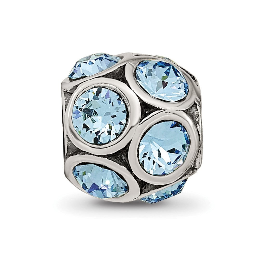 Reflections 925 Sterling Silver March Preciosa Crystal Bead 10 x 9 mm