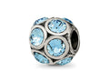 Reflections 925 Sterling Silver March Preciosa Crystal Bead 10 x 9 mm